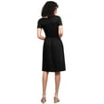 thumbnail image 4 of Made by Johnny Women's Comfy Casual Short Sleeve Flowy Dresses Loose Plain Dress with Pockets XXXL BLACK, 4 of 6