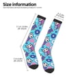 thumbnail image 2 of Naloa Wls And Flowers Thigh High Socks Extra Long Stretchy Sock Women Over Knee High Opaque Stocking Daily Wear, 2 of 6