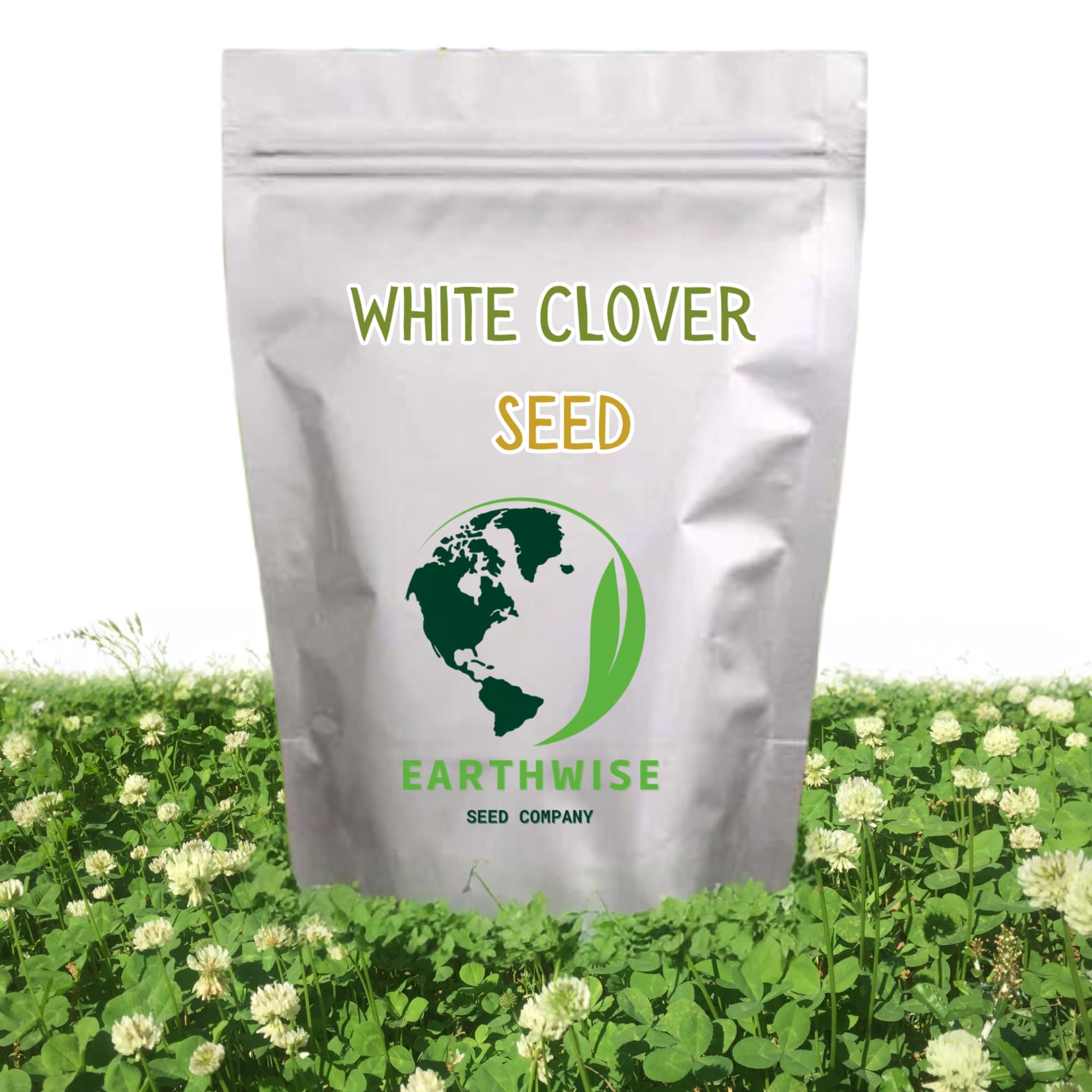 Earthwise White Dutch Clover Seed for Lawns and Ground Cover, Low Maintenance, Drought Tolerant, Full Sun, 5 lb, Covers up to 10,000 Sq ft