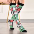 thumbnail image 5 of FORMRS Womens Knee High Socks Casual Long Thick Travel Daily Wear, 1 Pair, Red Abstract Geometric, 5 of 6