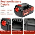 thumbnail image 2 of 6.0Ah High-capacity Replacement Batteries for Black and Decker 20V Battery with 20 Volt Charger PCC692L, 2 Packs Batteries and Charger Combo Compatible with Black and Decker 20V Lithium Battery, 2 of 5
