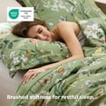 thumbnail image 3 of Juego de funda de edredón Bedsure Queen Size reversible con estampado floral verde, 3 of 9