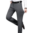 thumbnail image 5 of ZenCart Men's Elastic Suit Pants Thin Straight Leg Trousers Wrinkle Resistant Non-Iron Business Trousers for Office Formal Wear Date, 5 of 8