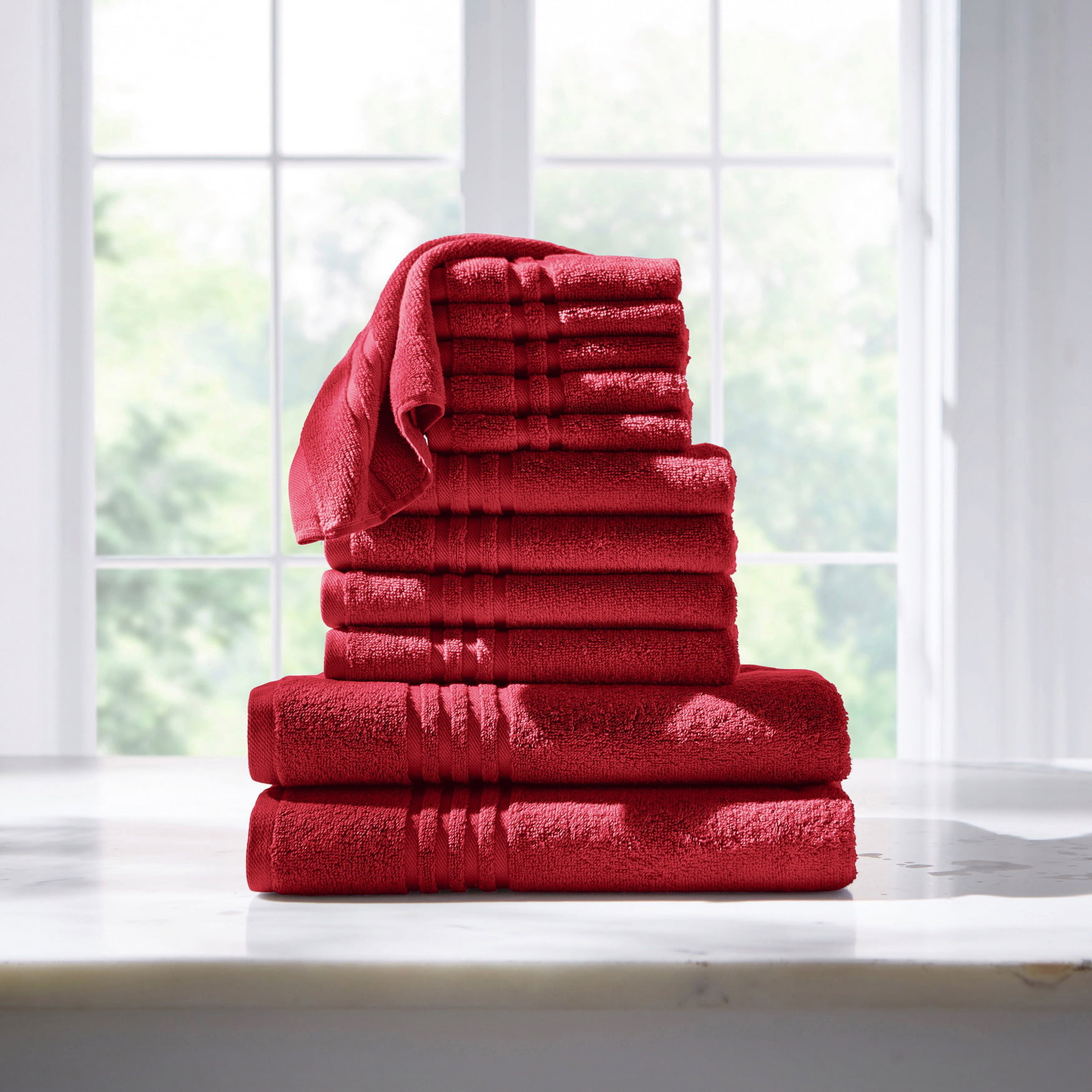 RED TOWEL 6 BALE PIECE 100% COTTON NEW 