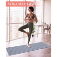 thumbnail image 2 of Navy Blue Striped Yoga Towel for Hot Yoga Non Slip, Farmhouse Striped Geometric Art Yoga Mat Towel Absorbent Yoga Sweat Towels Microfiber Hot Yoga Blanket for Bikram Pilates 26"x74", 2 of 7