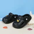 thumbnail image 5 of Clogs for Boys, Boys Garden Clogs with Cute Traffic Cars Charms Garden Clog Girls Non Slip Sandals Lightweight Slip-on Water Shoes Girls Boys Beach Pool Shower Slippers Summer Sandals Black 2829, 5 of 6