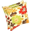 Bridget Floral Red Garden Square Pillow 2 pack