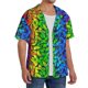 thumbnail image 2 of Balery Multicolored Butterflies Camisa Casual de Manga Corta con Botones para Hombre, Texturizada, Estilo Cubano, para Playa, Verano-XX-Large, 2 of 5