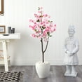 thumbnail image 3 of Nearly Natural 4.5ft. Cherry Blossom Artificial Tree in White Planter, 3 of 4