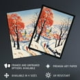 thumbnail image 2 of Sunny Winter Day Village Countryside Road Extra Large XL Wall Art Poster Print, 2 of 5