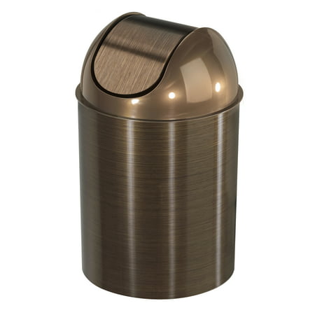 umbra mezzo small bathroom trash can with lid, 2.5 gallon capacity