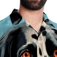thumbnail image 5 of Spotted Dog Men's Short Sleeve Button Down Casual Poplin Shirts for Summer Beach, Printed Design - Unisex, 5 of 6