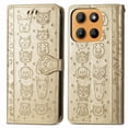 thumbnail image 4 of Funda Cartera FOXDOCK para Motorola Moto G15 , Flip PU con Relieve de Gatos y Perros, Tarjetero y Soporte, 4 of 6