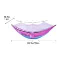 thumbnail image 3 of Birdeem Camping Hammock with Mosquito Net, Portable Double/Single Travel Hammock Insect Netting 210T Nylon Hammock Swing for Backyard Garden Camping Backpacking Survival Travel (Pink), 3 of 8