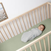 SwaddleMe by Ingenuity Original Swaddle for Baby, 100% Cotton, Improves Sleep & Calms Startle Reflex, 0-3 Months, 1.0 TOG, 2-Pack - Tropical Dino