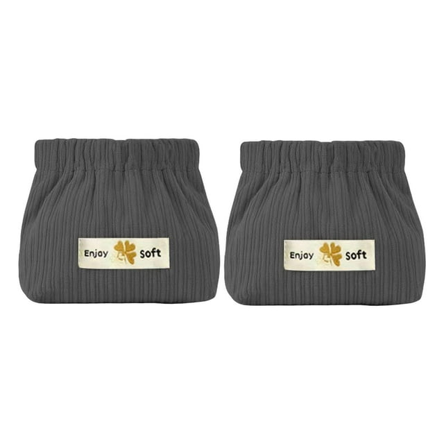 2x bolsa de cosméticos de pana bolso de viaje bolsa de maquillaje bolsa de maquillaje para horquillas clave gris oscuro