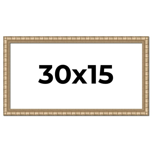 30x15 Frame Silver Real Wood Picture Frame Width 1.5 inches | Interior Frame Depth 0.5 inches |