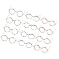 thumbnail image 3 of SHISUYAN 12Pcs Mini Doll Glasses with Copper Wire Material for Decoration Multi Color Fashionable and, 3 of 9