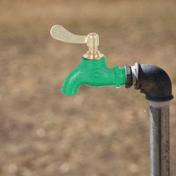 FENGGUIQU 3Pcs Antique Brass Copper Laundry Tub Faucet Wall Mounted Sink Tap