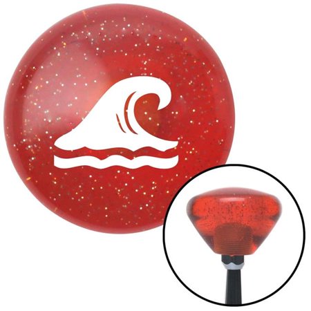 American Shifter White Hawaiian Waves No.2 Orange Retro Metal Flake Shift Knob with M16 x 1.5 Insert