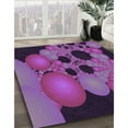 thumbnail image 3 of Ahgly Company Machine Washable Indoor Square Transitional Purple Area Rugs, 5' Square, 3 of 7