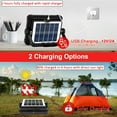 thumbnail image 3 of Wideskall 100W Portable Rechargable Solar Panel LED Work Light with 3 Brightness Level, 10000LM 8400mAh IP66 Waterproof Outdoor Flood Light, 3 of 10