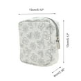 thumbnail image 2 of Unique Bargains 1 Pc Stylish Square Hearts Makeup Bag for Travel Gray Polyester, 2 of 6