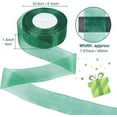 thumbnail image 2 of Green Sheer Ribbon, 50 Yards 1-1/2 inch Wide Shimmer Sheer Organza Ribbon for Bow Making, Gift Wrapping, Box Packaging, Crafting, Christmas Decoration and More, 2 of 7