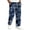 Blue, variant on Cargo Pants for Men All Over Tree Camo Pattern Baggy Wide Leg Lightweight Daily Walking Casual Pants Black 4XL