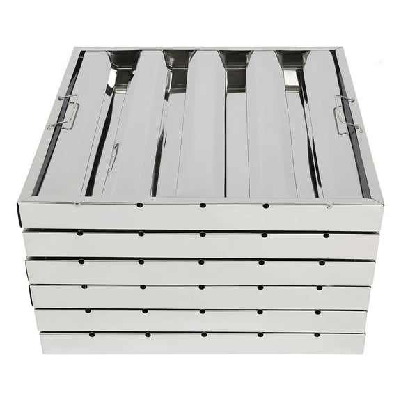 6 Pack 20"X20" Hood Filters Stainless Steel Hood Grease Filter Baffle,Commercial Kitchen Exhaust Hood Vent Grease Filter Baffle