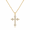 gold, variant on Rhinestone Cross Pendant Necklace Choker, Iced Out Full Crystal Cross Chain Jewelry for Women & Men, Hip Hop Streetwear Layering Necklace, Copper Alloy Silver-Tone Finish Gift Jewelry for Daily Wear