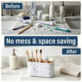thumbnail image 6 of AOLIGO 5 Slot Toothbrush Holder for Bathroom, Electric Toothbrush Organizer with Removable Compartment, Marble White, 6 of 7
