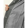 thumbnail image 5 of INSPIRE CHIC Women's Coat Single Breasted Long Sleeve Tunic-length Winter Outwear with Pockets XS Grey, 5 of 6