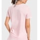 thumbnail image 4 of Camisa deportiva para mujer, cuello redondo, manga corta, tiras reflectantes de secado rápido, camisa de entrenamiento para correr, rosa claro 10, 4 of 6