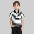 thumbnail image 2 of Hifoo Kids Toddler Boys Girls Short Sleeve Casual Solid Color Lapel Polo Shirts Gentleman Tops Holiday Shirts T Shirt Back To School Stylish Blouses, 2 of 4