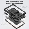 thumbnail image 3 of Funda para Samsung Galaxy Tab S11 (11 pulgadas) 2025 SM-X730/SM-X736B, funda protectora resistente a prueba de golpes con protector de pantalla, soporte giratorio de 360°, correa para mano, 3 of 9