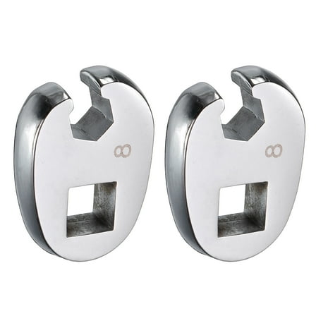 Uxcell 2 Pieces Drive Crowfoot Wrench 3/8" Drive 8mm Metric Flare Nut Crowfoot Wrench