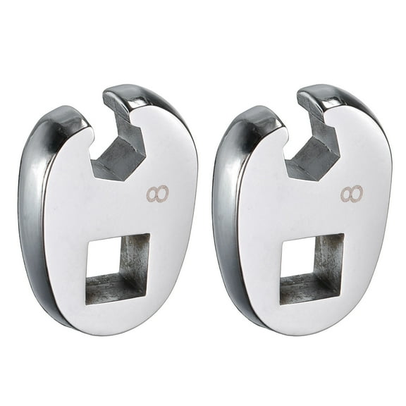 Uxcell 2 Pieces Drive Crowfoot Wrench 3/8" Drive 8mm Metric Flare Nut Crowfoot Wrench