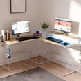 thumbnail image 2 of Bestier 55 inch L-Shaped Gaming Computer Desk with Monitor Stand Home Office Corner Desk, 2 of 5
