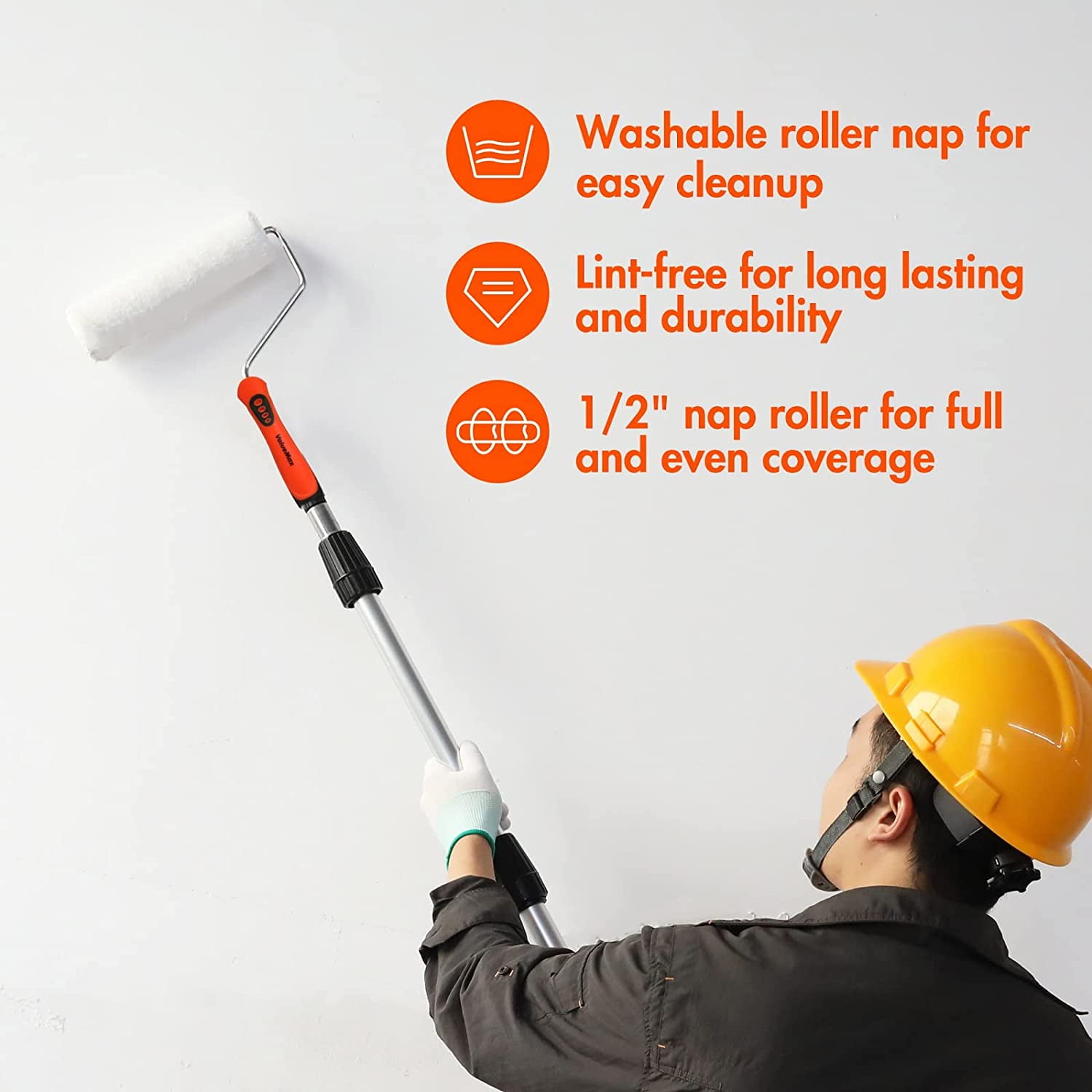 ValueMax Paint Roller Kit, 16 Piece, Steel, Polyethylene