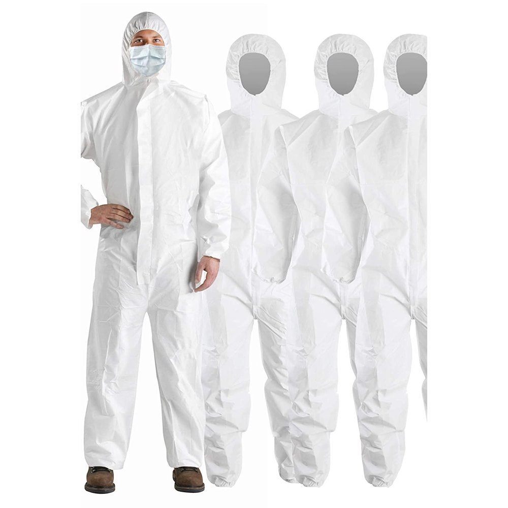 AMZ AntiStatic Fabric Overalls. Pack of 30 White Adult Polypropylene