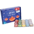 thumbnail image 2 of 20 Pc Set Multicolor Decorated Small Clay KATORI Wax Filled Diya | Diwali Pooja Handmade Dia | Terracotta - Natural EARTHEN Diya - Handpainted with MDF Gift Package, 2 of 8