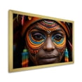thumbnail image 2 of Designart "Colorful Tradition African Mursi Portrait" People Framed Wall Art Decor - Global Orange African Tribal Entryway Framed Wall Art, 2 of 6