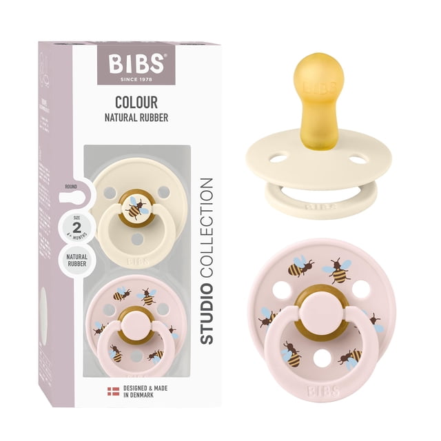 Chupeteros BIBS Studio Soother Paquete de 2 Tamaño 2 Caucho Natural