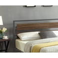 thumbnail image 2 of Platform Metal Bed With Wood Panels - Gray Colour, 2 of 3