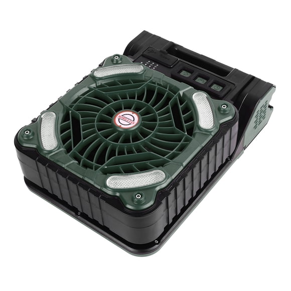 Ventilador solar portátil recargable, 5200 mAh Tipo C Carga 4 Velocidades Ajustable Sin Escobillas Con Motor de Recarga Solar temporizador LED para acampar