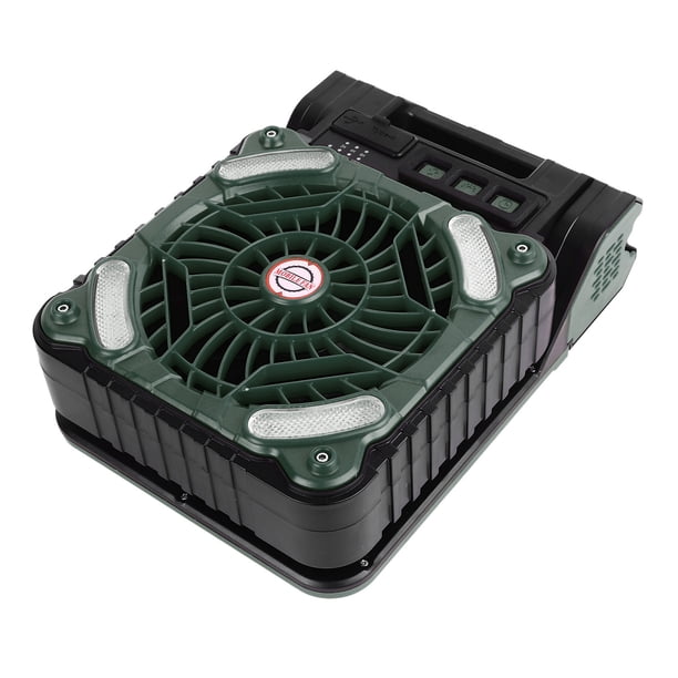 Ventilador solar portátil recargable, 5200 mAh Tipo C Carga 4 Velocidades Ajustable Sin Escobillas Con Motor de Recarga Solar temporizador LED para acampar