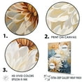 thumbnail image 3 of Designart "Blooming Mums In Muted Blue And Beige Minimalism" Mums Floater Framed Canvas Wall Art, 3 of 5