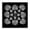 Rounded Symmetry Fractals, variant on Stupell Industries Simple Monochrome Fractals Black Framed Floater Canvas Wall Art, design by El Perkin