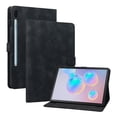 thumbnail image 2 of FJLBDE Case for Samsung Galaxy Tab S6 10.5 2019 SM-T860 T865 T867, Embossed Flower Leather Flip Wallet Folio Stand Cover, Black, 2 of 7